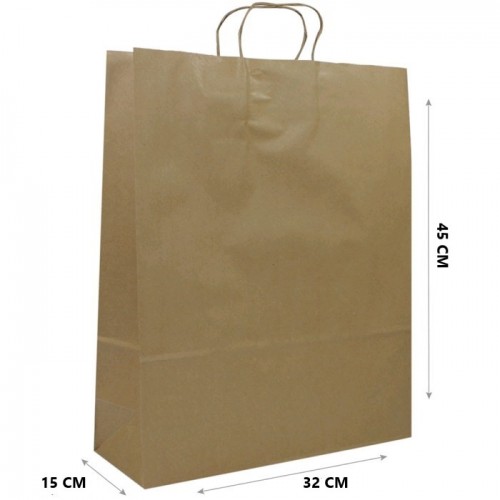 Sacola Kraft 32cmx45cmx15cm